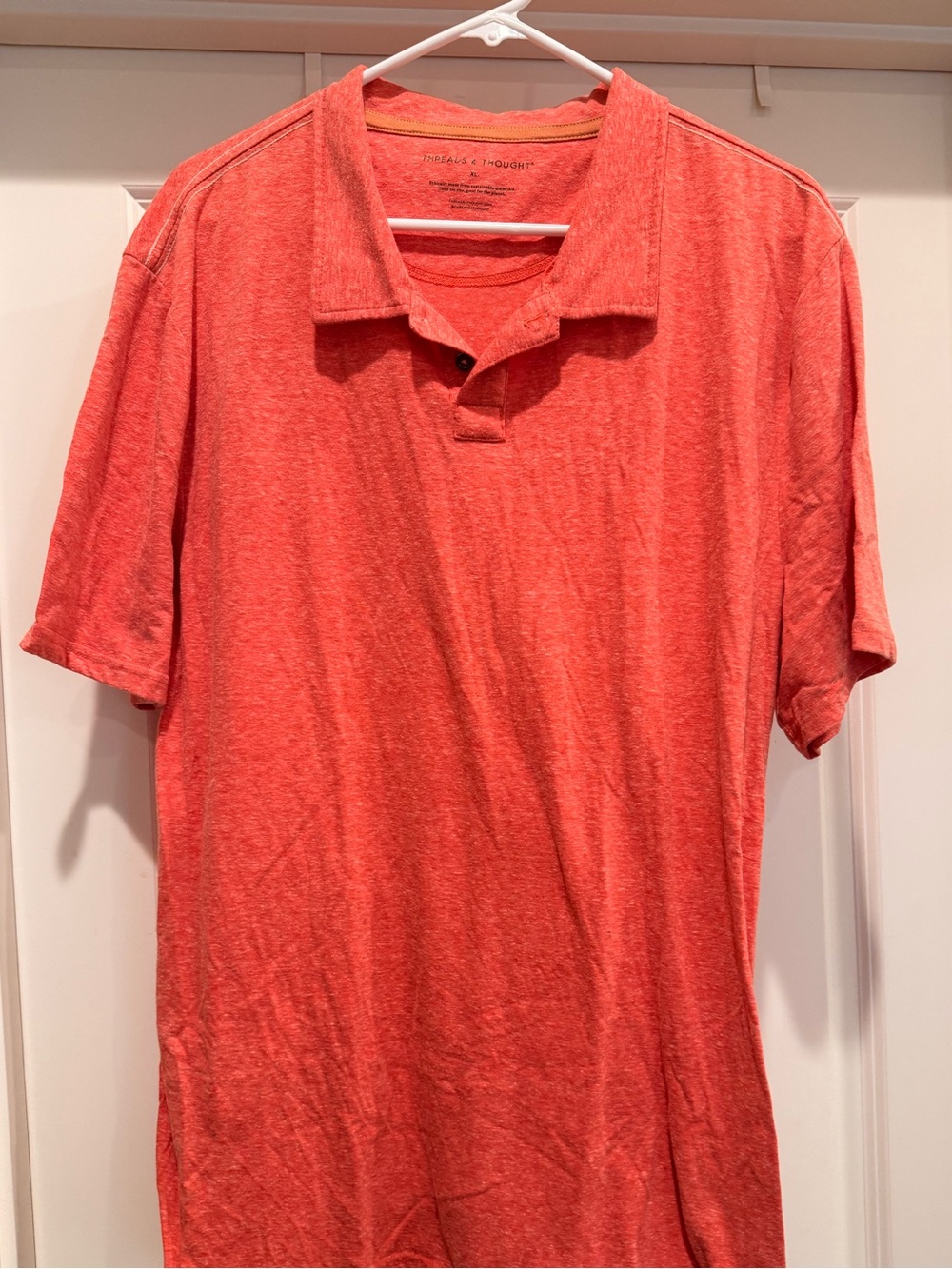 Men's Orange Polo Shirt - Brushed Cotton